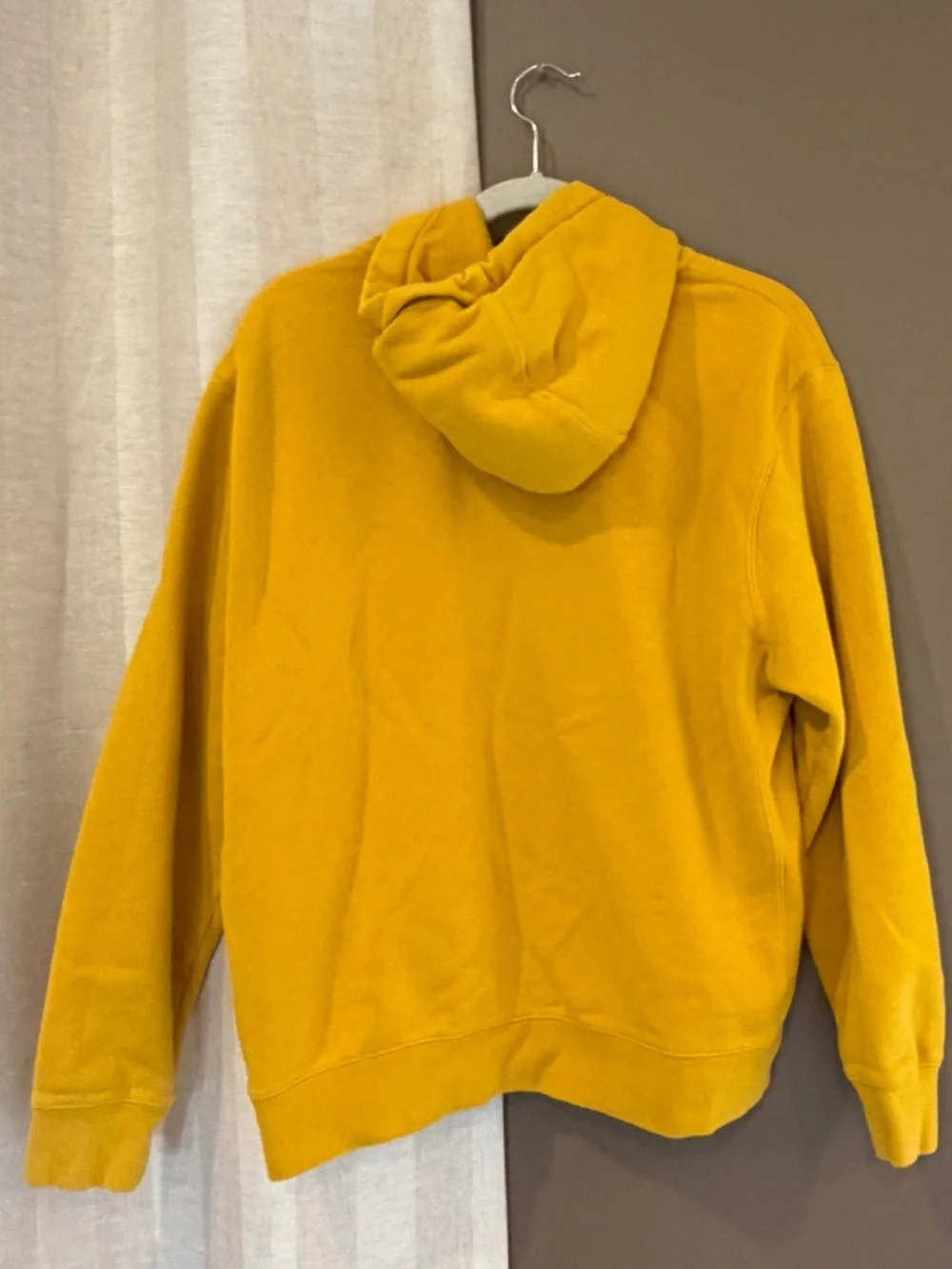 Nike Club Fleece Pullover Hoodie, Mustard  Yellow, Soft & Comfy, Size Large
